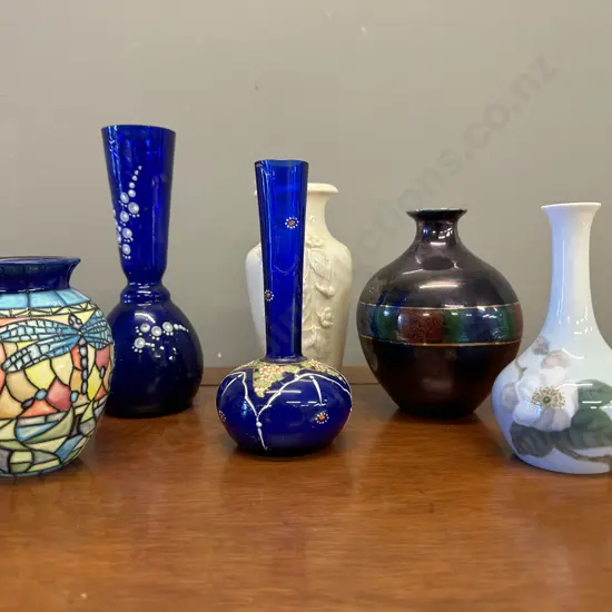 Selection Of Vases Including Belleck, Old Tupton Etc
